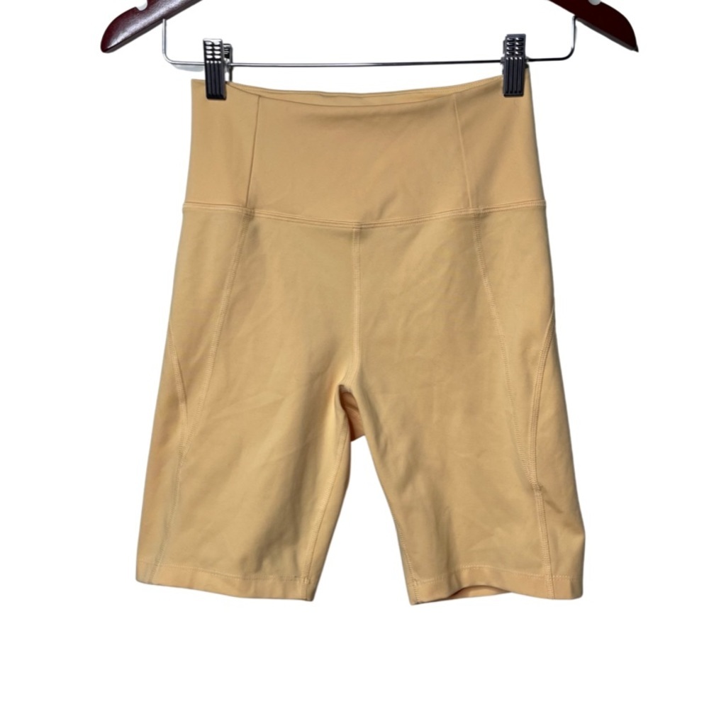 girlfriend collective high rise bike short yellow S